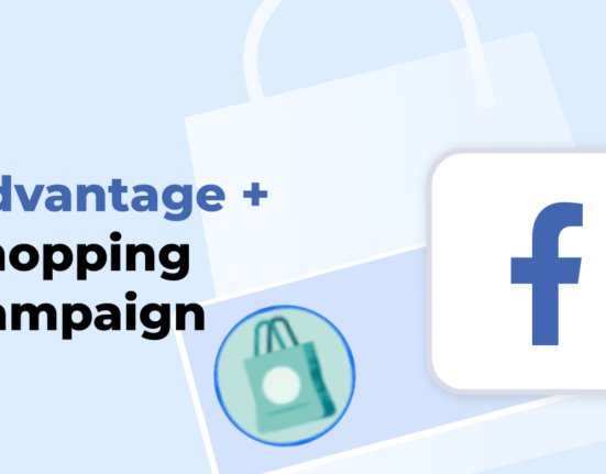 The image displays text: 'Advantage+ Shopping Campaign' alongside the Facebook logo.